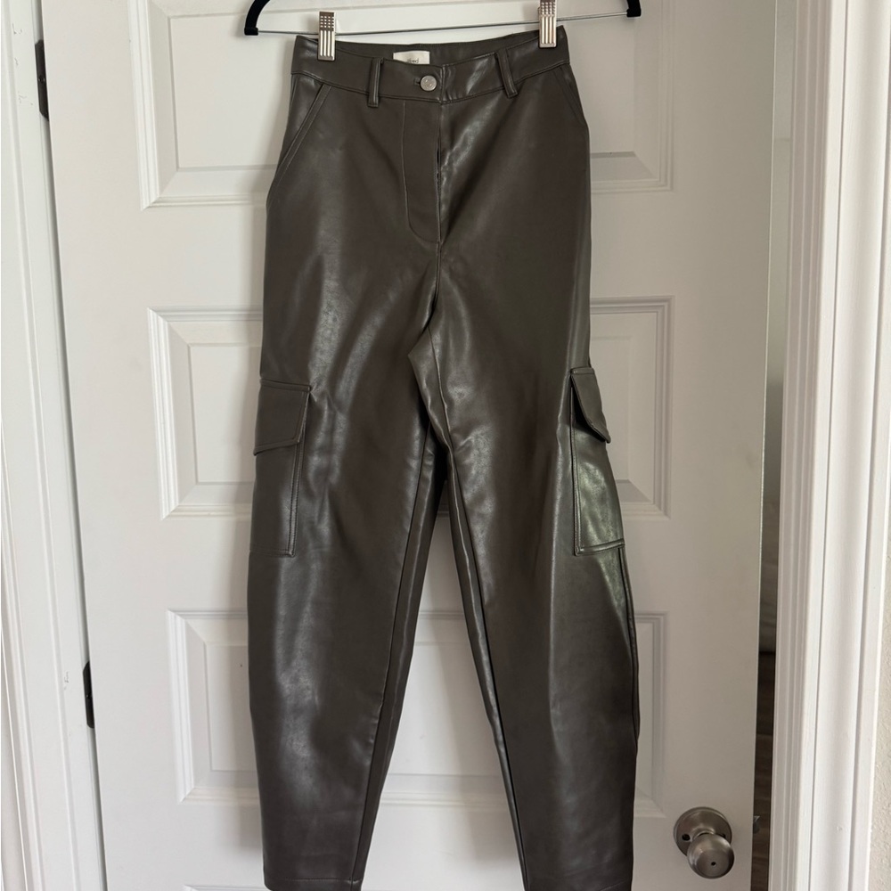 Wilfred Olive Faux Leather Pants